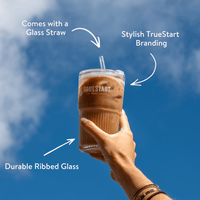 TrueStart Iced Coffee Glass